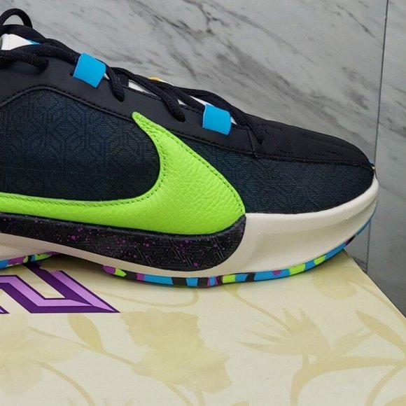 Nike Giannis Zoom Freak 5 Black Phantom Fuchsia Dream Color Size Men 14 - Picture 2 of 4